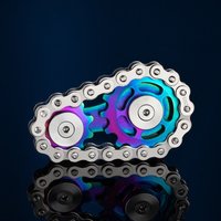 Gear Chain Fidget Spinner Fingertip Gyro Stress Relief Toy Simulated Bicycle Gear Chain Transmission Finger Exercise Massage Toy