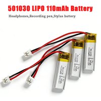 1-10pcs Li Po Battery 3.7V 501030 110mAh 501230 Polymer Lithium Ion Batteries for Induction Pen Selfie Stick Bluetooth Headset