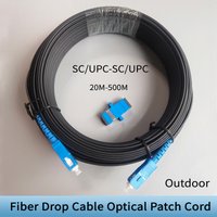 Outdoor Drop Fiber Optic Cable SC/UPC-SC/UPC 20M-500M Single Mode Optical Fiber Connectors Fibra Optica Complimentary adapter