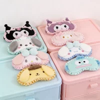 Hello Kitty Eye Mask Cartoon Blackout Blindfold Cute Kuromi Melody Cinnamoroll Sleeping Eyeshade Lunch Break Eye Care Gifts