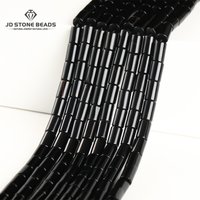 6x9mm Natural Black Tourmaline Cylinder Shape Bead Loose Spacer Tube Bead for Jewelry Making Diy Necklace Bracelet Accessory