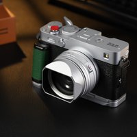 Haoge Squaret Metal Lens Hood for Fujifilm XF23mm F2.8 on XE5 Cemera Body kit Fujinon XF27mmF2.8 R WR Lense 39mm Screw-in Hood