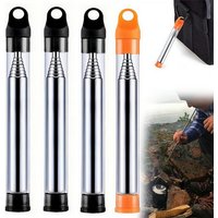 Portable Telescopic Fire Blower Stainless Steel Blowpipe for Outdoor Camping Picnic BBQ Fire Starting Tool 6-Section