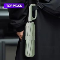 20 Bones Windproof Strong 105CM Reinforced Automatic Folding Umbrella for Men, Large Buckle Handle Wind and Water Resistant