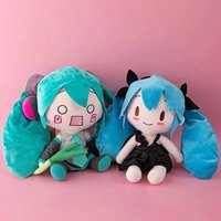 Kawaii Hatsune Miku Plush Doll Cartoon Soft Stuffed Toy Comfortable Dopamine Sleeping Plushie Pillow Perfect Gift for Girls Fans