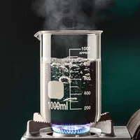 JUSTINLAU High Borosilicate Glass Beaker Clear Measuring Cup with Scale Laboratory Home Kitchen Baking Tool Multifunction Supply