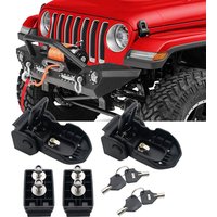 1 Set Motorhaubenverriegelungs-Kit für Jeep Wrangler JL 2018-2024 Wrangler JL Gladiator 2018- Metallverschlüsse Zubehör