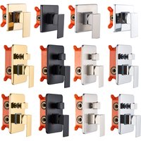Brass Shower Control Valve Black Chrome Wall Mount Shower Mixer Control Valve Shower Faucet Valve 1-3 Ways