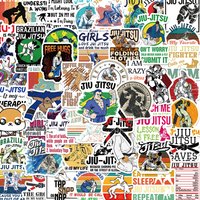 50pcs Jiu Jitsu Sticker Funny Cool Decal For Phone Laptop Luggage Backpack Magazine Wallet Fridge iPad DIY Decorative Sticker