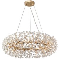 French European Luxury Gold Crystal Lamp Living Room Dining Room Pendant Dandelion Lighting Brand Store Decorative Lamp
