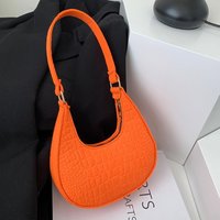 Print Crescent Moon Underarm Bag Shoulder Pouch Tote Bag Cloth Shoulder Bag Large Capacity Solid Color Felt Handbag Girls