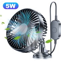 Car Air Fan with Suction Cup USB Car Dashboard Cooling Fan 360 Degree All-Round Mini Car Air Cooling Fan for Vehicle Home Office