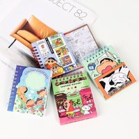 New Cartoon Crayon Shin-Chan Magnetic Notebook Coil Notebook Agenda Weekly Notepad Diary Student Study Supplies Boys Girls Gift