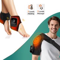 Electric Heating Shoulder Brace Shoulder Massage Support Belt Strap Hot Compress Vibration Foot Ankle Massager Ankle MassageWrap