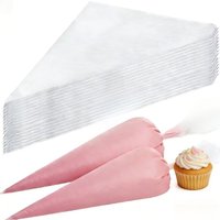 100/200PCS Disposable Transparent Piping Bags Plastic Cream Decorating Bags for Cake DIY Cream Cookies Baking Kitchen Tools