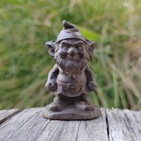 1.8 Inch Hand-Carved Wooden Goblin Figurine, Fantasy Style, Classic Theme, Suitable for Halloween Decorations, Party Decorations, Christmas Decorations, Bedroom, Home Decor, New Year Gifts,