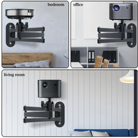 Aluminum Alloy Retractable Projector Mount Bracket Foldable Wall Mount Durable Device Holder for Home Bedroom Hotel Office Space