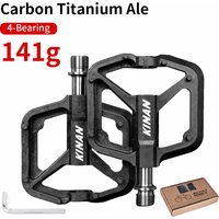 AliExpress KORE Carbon Titanium Axle MTB Bike Pedals LIGHTNESS 12 Anti - slip Studs, 4 - Bearing Structure for Unparalleled Cycling