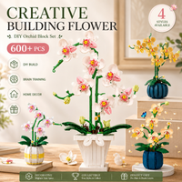 Mini Flower Bouquet Building Block Assembly Set DIY Toy Potting Model Puzzle Children's Toy Office And Home Decoration