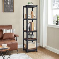 Songmics Standrek, Stevige Plank Kelderplank, Boekenplank Opbergrek, 5 Planken