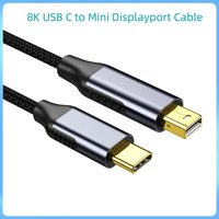 8K USB C to Mini Displayport Cable Adapter for MacBook Air Pro Type C to Mini DP Display Port Thunderbolt Video