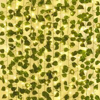 2/4/6/8/10M Leaves Fake Creeper Green Leaf Ivy Vine LED String Lights for Home Wedding Hanging Garland Artificial Plants Decor