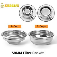 Coffee Filter Basket 58MM Stainless Steel Reusable Fit For Gaggia E61 Bottomless Portafilter Espresso Accessories Barista Tools