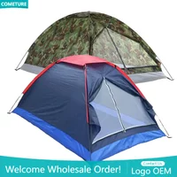 Outdoor Travel Windproof Waterproof Awning Tent Single Layer Beach 2 Persons Camping Summer Hiking Fishing Tent