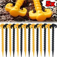 Screw Anchor Stakes Ground Nail Outdoor Camping Tent Pegs Ground Nails Hiking Tent Stakes Pins Windproof Tent Accessories