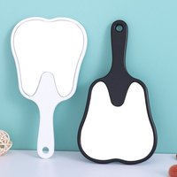 Dental Mirror Plastic Handle Mirror High-definition Cosmetic Mirror Portable Small Mirror Can Be Hung Hand-held Mirror for Women