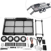 1/10 Trail Metal Trail Car Trailer Accessory with Four Tires Fit for RC4WD 1/10 RC Car RC Accessory RC Trailer RC Trail Car image 3