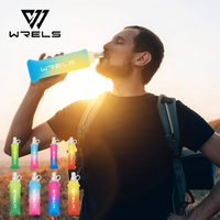 Sport Water Bottle TPU Folding Soft Flask Drink Portable Water Bottle High Flow Running Hiking Bicycle Fitness Water Bag