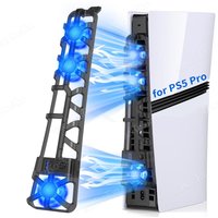 3 High-speed Cooling Fan For PS5 Pro Game Consoles with USB Port&Dynamic Blue LED Light for Playstation 5 Pro Gaming Accessories