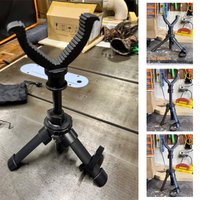 Shooting Rest Tripod Portable Adjustable Height 360 Degree Rotation V Yoke Stand for Hunting and Outdoor Activities