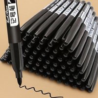 3/6Pcs/Set Permanent Marker Pen Fine Point Waterproof Ink Thin Nib Crude Nib Black Blue Red Ink 1.5mm Fine Color Marker Pens