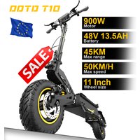 Hulajnoga elektryczna dla dorosłych OOTD T10 e-scooter 900W moc szczytowa 48V 13.5Ah bateria wyświetlacz LED