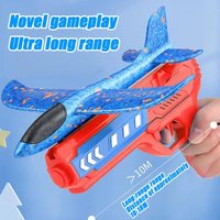 Technology Education Airplane Launcher Toys Outdoor Sports Flying Toys Children's Foam Ejection Aircraft Toys Birthday Gifts