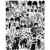 AliExpress Bandai 10/30/71pcs Katekyo Hitman Reborn Black White Anime Stickers DIY Luggage Phone Guitar Bike Cool Japanese Manga Decals Decoration