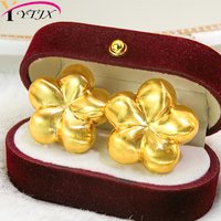 YTJX Chic Small Flower Drop Earrings Star Water Drop Dangle Earrings For Women Hight Quality 18k Gold Plated Party Jewelry Gift