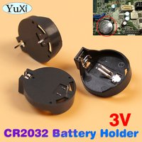 10Pcs CR2032 CR2025 Battery Holder Coin Cell Socket Box Case 3V Black Battery Holder High Quality Repair Parts