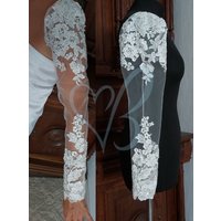 Lace Appliques Wedding Party Sleeves Covers Arm White Long Sleeve Bride Accessories