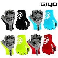 Giyo Halbfinger-Handschuhe Rutschfeste Fahrradhandschuhe Stoff Herren Radfahrhandschuhe Fingerlos MTB Rennrad Sommer Kurze Handschuhe
