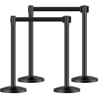 SucceBuy Absperrpfosten aus Kohlenstoffstahl mit einziehbaren Gurten und befüllbarer Basis für Theater, Partys, Hochzeiten, Ausstellungen
