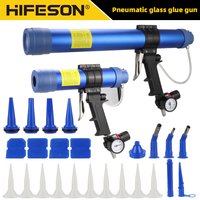 Pistolet à mastic pneumatique 310ml 600ml, pistolet à calfeutrage pneumatique pour saucisses, buse de Construction de coulis en caoutchouc et verre