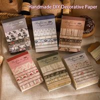 50pcs/set Vintage Texture Material Splicing Background Paper Ins-style Collage Magazine Photo Album Decoration Scrapbooking Set