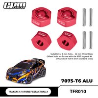 GPM 7075-T6 ALLOY FRONT AND REAR 12MM WHEEL HUB AXLE HOLE 6MM For TRAXXAS 1/10 FORD FIESTA ST RALLY VXL-74276-4