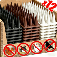 1-12PCS Bird Squirrel Pigeon Cat Animal Deterrent Spikes Bird Spikes for Anti Bird Defender Spikes Outdoor To Keep Birds Away