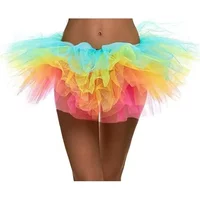 Sexy Adult Women's Half Skirt 5 Layers Tulle Puffy Skirt Ballet Short Party Nightclub Mini Skirt Performance Event Costume