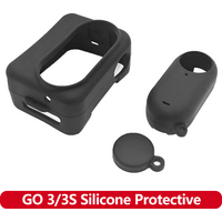 GO 3/3S Silicone Protective Case Lens Cap GO 3 Camera Cover for Insta360 GO 3 3S Action Cameras Full-Body Protection