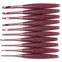 3.0mm-8.0mm aluminum crochet hook Weaving needle, resin handle, hand polished resin handle crochet hooks DIY Knitting